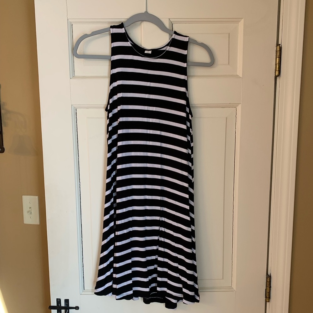Black and white striped old navy dress